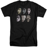 Harry Potter Horizontal Heads Men's 18/1 Tall Cotton Short-Sleeve T-Shirt